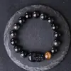 Pulseira de obsidiana natural para homens e mulheres, olho arco-íris, Pedra Olho de Tigre de alta qualidade, presente para homens para ano de nascimento