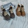 Botas Martin versátiles con cordones retro de suela gruesa de estilo británico para mujer, botas altas de moda con realce de muffins, otoño e invierno de 2024