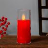 Lámpara de oscilación roja directa de fábrica, lámpara de núcleo largo, lámpara de vela electrónica LED, simulación de vela sin humo, boda china