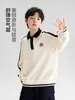 Sudadera con cuello polo para niños Zuoxi 2026 Nueva Serie Miu para Niños Estilo Academia Conjunto de Primavera para Niños Mayores
