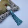 Recordando a Xiangfei Bola de Pelo de 12 cm Borla con Cuentas Colgante de Traje Antiguo Accesorios Hanfu Cheongsam Manualidades Accesorios de Vestimenta
