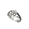 Anillo Vintage Flor de Cerezo para Mujer Anillo de Dedo Periférico de Animación Bidimensional Moda Versátil Flor Imitación Plata Tailandesa Anillo Abierto