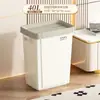 Papelera Cuadrada Comercial para Oficina, Cubo de Basura de Gran Capacidad para Cocina del Hogar, Contenedor de Residuos Sanitarios sin Tapa
