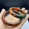 Pulseira Etnica Shujulai Cor Pavão África do Sul Jade Colorido Pulseira Feminina Shujulai Pulseira de Jade Flor de Pessegueiro Ao Vivo