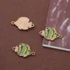 Acessórios de joias com diamantes de gota de óleo personalizados pulseira de peixe-palhaço acessórios anéis duplos colar com pingente em estoque atacado
