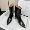 Botas de tornozelo de moda de salto alto com bico fino retrô estilosas estilo coreano para mulheres 2026, novas botas estilosas de outono e inverno sem cadarço que aumentam a altura até a panturrilha