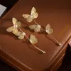 Pendientes Largos con Borlas Mariposa Estilo Bosque Super Hada Elegantes Estilo Ins Lujo Accesible Pendientes de Nicho Pendientes de Moda de Gama Alta