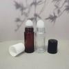 Frasco transparente de vidro marrom com esferas de 50 ml, frasco grande para massagem com óleo essencial, esferas de 30 ml, frasco pequeno vazio