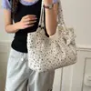 Bolso de lona casual estilo coreano con estrellas para mujer, nuevo modelo 2026, bolso de hombro casual versátil, bolso tote de gran capacidad para el trabajo