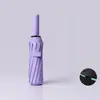 Guarda-chuva dobrável totalmente automático com revestimento preto para proteção solar, uso duplo para sol e chuva, guarda-chuva promocional personalizado com logotipo, atacado