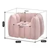 Sofá Pequeño para Niños, Silla con Respaldo de Calabaza, Rincón de Lectura para Dormitorio de Apartamento Pequeño, Lindo Perezoso Individual