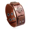 Acessórios Populares Transfronteiriços Pulseira Simples de Couro de Vaca Masculina Pulseira de Personalidade Rock Motociclista Fornecimento Direto da Fábrica