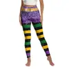 Calça de Carnaval Popular Transfronteiriça para Mulheres Europeias e Americanas Listras de Lantejoulas Contas Estampa Digital 3D Calça de Yoga Calça Esportiva