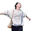 Sudadera redonda para mujer extremadamente elegante, fina para principios de otoño 2026, nueva moda popular, tendencia, top de invierno con forro polar sin capucha