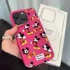 Capa Mickey Mouse Tela Cheia Adequada para Apple 17 Pro Max/16 Capa de Telefone, 15 Plus Textura de Lichia, 14P Capa Macia, 13 Capa Protetora