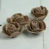 100 Piezas cabeza de flor de pe rosa 3.5cm flor de espuma accesorios de decoración de caja de dulces de boda flor de espuma de simulación flor artificial