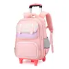 Mochila con Ruedas de Pez Natural Personalizada para Niños de 3º a 6º Grado de Primaria Mochila Escolar Doble Propósito Escalera de Escalada Gran Capacidad