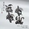 [Rosa Engaiolada] Pingente de Liga de Metal Coroa Escura de Corvo Artesanal com Contas Material DIY Acessórios para Pulseira