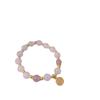 Pulseira de cristal rosa estilo coreano ins anel único Moda Feminina cristal de morango acessórios ouro areia pulseira joia