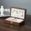 Caja de Almacenamiento de Joyería Portátil de Madera Maciza, Exquisita Caja de Joyería Retro Estilo Chino, Joyas de Gama Alta para Anillos, Pendientes y Pulseras