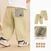Pantalones Casuales Infantiles Panda Kaka Pantalones de Niño Ropa de Otoño para Bebé Pantalones Largos Tejidos Pantalones Rectos de Otoño para Niña
