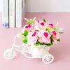 Accesorios para el Hogar Flor Flor Coche Simulación de Flor Juego de Flores Adornos Creativos para Mesa de Sala de Estar Decoración Simple Moderna