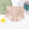 Ropa interior Xinjia, pantalones de cintura media con encaje transpirable para moldear el cuerpo, cintura deslizante, antideslumbrante, de seda helada, para mujer.