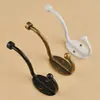 Colgador de metal para pared con agujero, perchero negro para abrigos y sombreros, individual, aleación de zinc de lujo ligero, perchero para armario