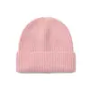 Chapéu de Tricô Liso Quente para Outono e Inverno Estilo Coreano Moda Simples para Exterior Chapéu Cúpula à Prova de Vento Chapéu de Tricô Plano para Frio Venda por Atacado