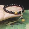 Pulsera de cuentas de sándalo rojo y manzana de 7 mm, cuentas de amor Rey Kong Buda, joyería para mujer, texto, juego, simple, joyería DIY, venta al por mayor