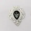 Hebilla decorativa de acrílico con placa de flor de aleación de gota de agua coreana transfronteriza, accesorios para manualidades, ropa, funda de teléfono, caja de regalo, accesorio para el cabello