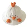 Chapéu de Bebê Qiunan Estilo Novo Primavera e Outono Pato Fofo Desenho Animado Chapéu de Sol e Proteção Solar Chapéu de Pescador para Meninos e Meninas
