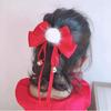 Tocado Hanfu para niños, venta al por mayor, linda horquilla para niñas, cinta larga, borla, pinza para el cabello, accesorios para el cabello de bebé de color rojo occidental