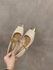 Sapatos Femininos Mary Jane de Salto Bloco Quadrado Estilo Francês Sapatos de Festa Elegantes Estilo Chanel 2023 Nova Coleção Primavera e Outono
