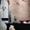 Escritorio de estilo chino, Buda Wei del Norte, estatua de Buda, micropaisaje de Buda, pecera, paisajismo, rocalla, adornos de escritorio, té, mascota, fragancia, decoración de camino