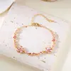 Nuevo Pulsera de Cadena con Diseño de Flor Pequeña Incrustada con Diamantes, Estilo Fresco de Gama Alta, Lujo Ligero, de Moda y Versátil, Cadena con Diseño de Flor de Cerezo de Nicho