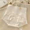 Bragas de Encaje Dulce con Refuerzo Antibacteriano 7A 100% Algodón Puro para Mujer, de Cintura Alta, Cómodas, Amigables con la Piel, Transpirables