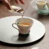 Iroha Kiri Matsutama Mango de Porcelana Blanca Taza Maestra Morado Teñido Amapola Exquisita Pintada a Mano Taza de Té Taza de Degustación de Té Taza para Mujer
