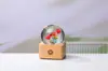 Adornos de Bola de Cristal Creativa Transfronteriza con Flor Eterna y Luces de Colores Reciclables en Monocromo como Regalo de Cumpleaños para tu Novia y Mejor Amiga
