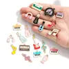 Colgante de Nota Musical de Guitarra Esmaltada Colorida Serie de Instrumentos de Piano Accesorios para Joyería DIY Encanto para Llavero W505