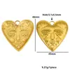Pendantes Grandes Retro Europeos y Americanos de Acero Inoxidable con Cara Sonriente, Corazón Solar, Luna para Collares y Pendientes DIY, Accesorios de Joyería de Acero de Titanio