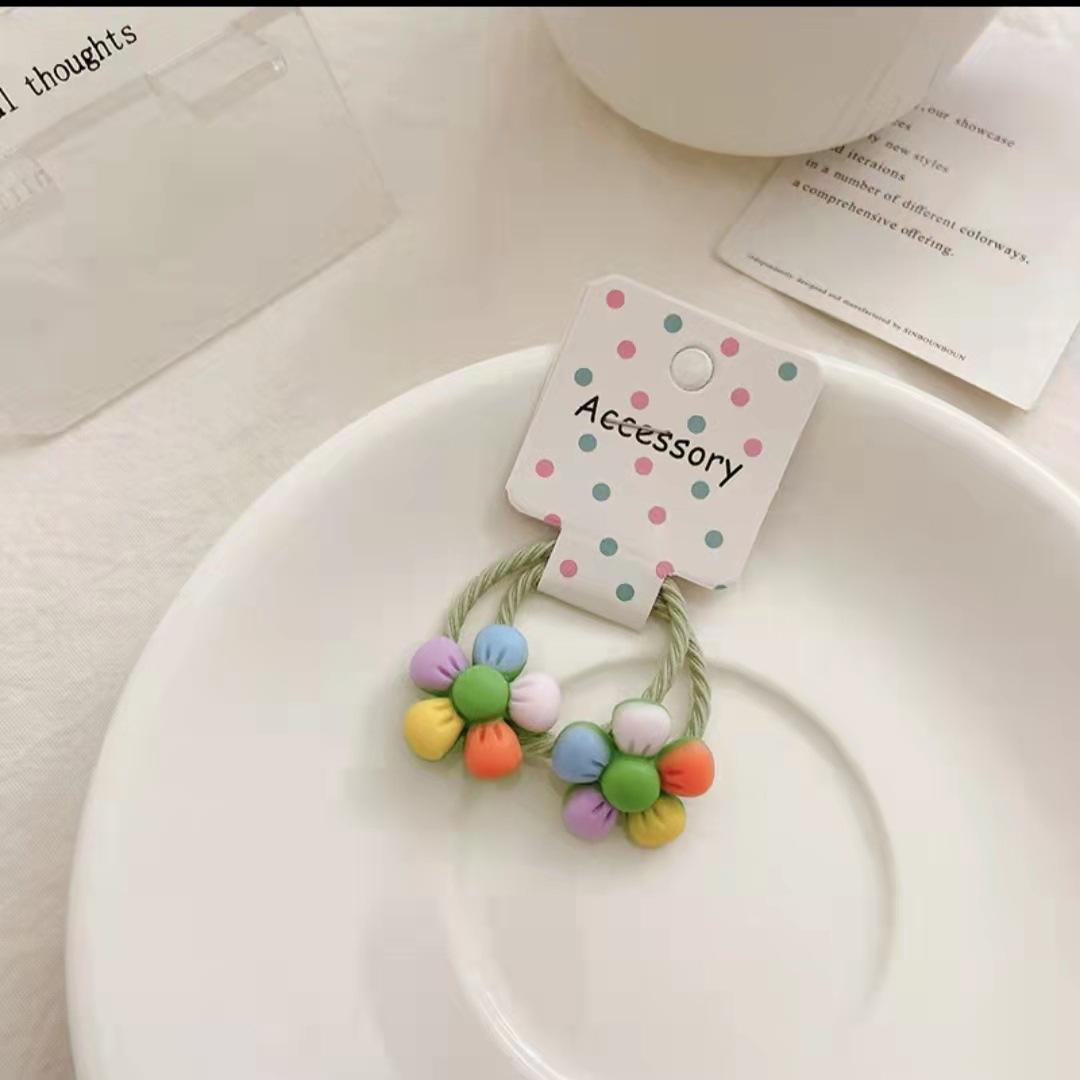 儿童彩色花朵皮筋