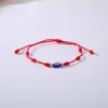 Pulsera de Ojo Maligno de 7 Nudos Nueva de Gran Venta Transfronteriza Paquete de 9 Pulsera de Tarjeta de Papel Ojo Azul Pulsera Tejida Ajustable
