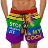 Pantalones de Playa para Hombre Divertidos Estampado 3D de Pavo de Pascua Bañador Plátano Burlón Pantalones Cortos Casuales Europeos y Americanos