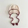 Chapéu Infantil Yipan Inverno Novo Estilo Meninos Meninas Quente Proteção Frio Chapéu de Tricô Chapéu de Lã Chapéu com Proteção para Orelhas de Bebê