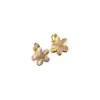 Pendientes Florales Vintage de Doble Cara Estilo Francés, Lujo Ligero Nicho Diseño Único con un Toque de Alta Gama, Accesorios para Orejas Suaves y Elegantes