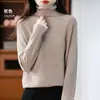 Pronta Para Vestir Outono Novo Estilo Gola Alta Manga Longa Malha Andy de Veludo Suéter Feminino Solto Camada Interna Feminina Atacado