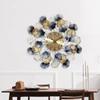 Novo estilo chinês folha de ginkgo sala de estar relógio de parede relógio de parede artístico luz de casa luxo estilo americano simples criativo relógio decorativo