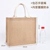 Bolsa de lino de fábrica bolsa tote impresa a medida bolsa portátil de lino y yute DIY buena bolsa de compras personalizada