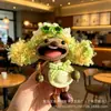 Muñeca de Cáscara de Fruta Producto Terminado, Colgante Carrillón de Viento de Cáscara de Fruta, Muñeca de Vaina de Frijol Artesanía Terminada, Colgante Hecho a Mano Lindo-Feo